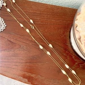 Vintage 30” Gold-tone Chain with Vintage Faux Pearl Drops